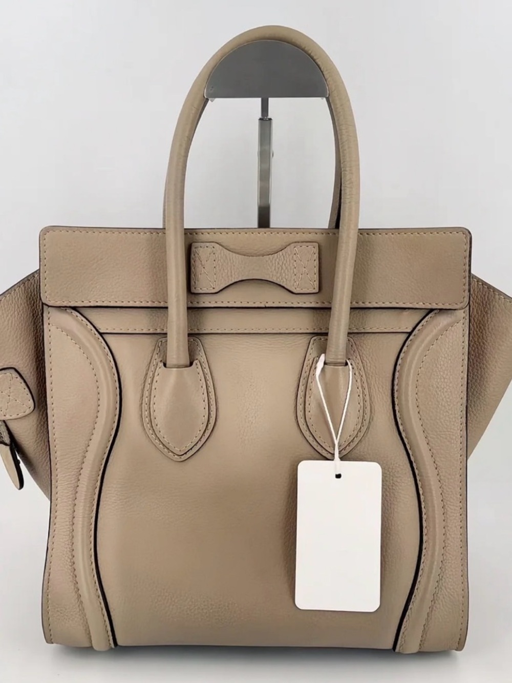 Celine Beige Leather Luggage Tote Bag - Picture 2 of 2